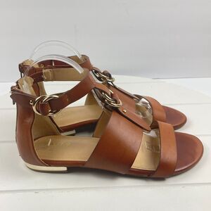 Apt.9 Womens Size 8M Organized Cognac Gladiator Brown Sandals 200114